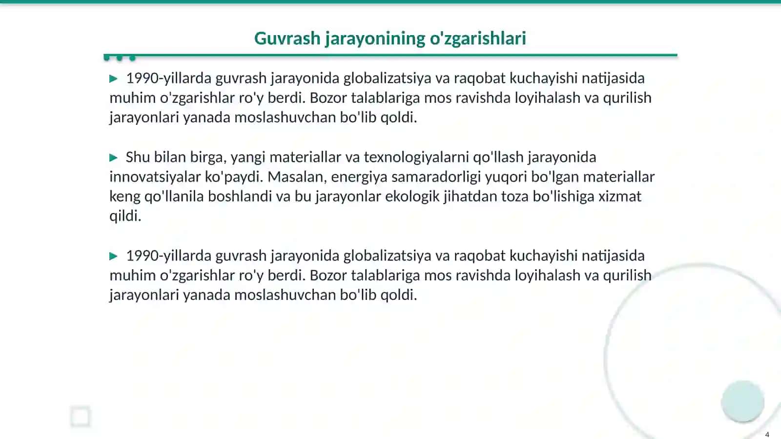 Guvrash jarayonining davrlari 4