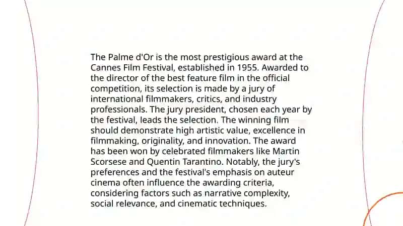 The Palme d'Or 4