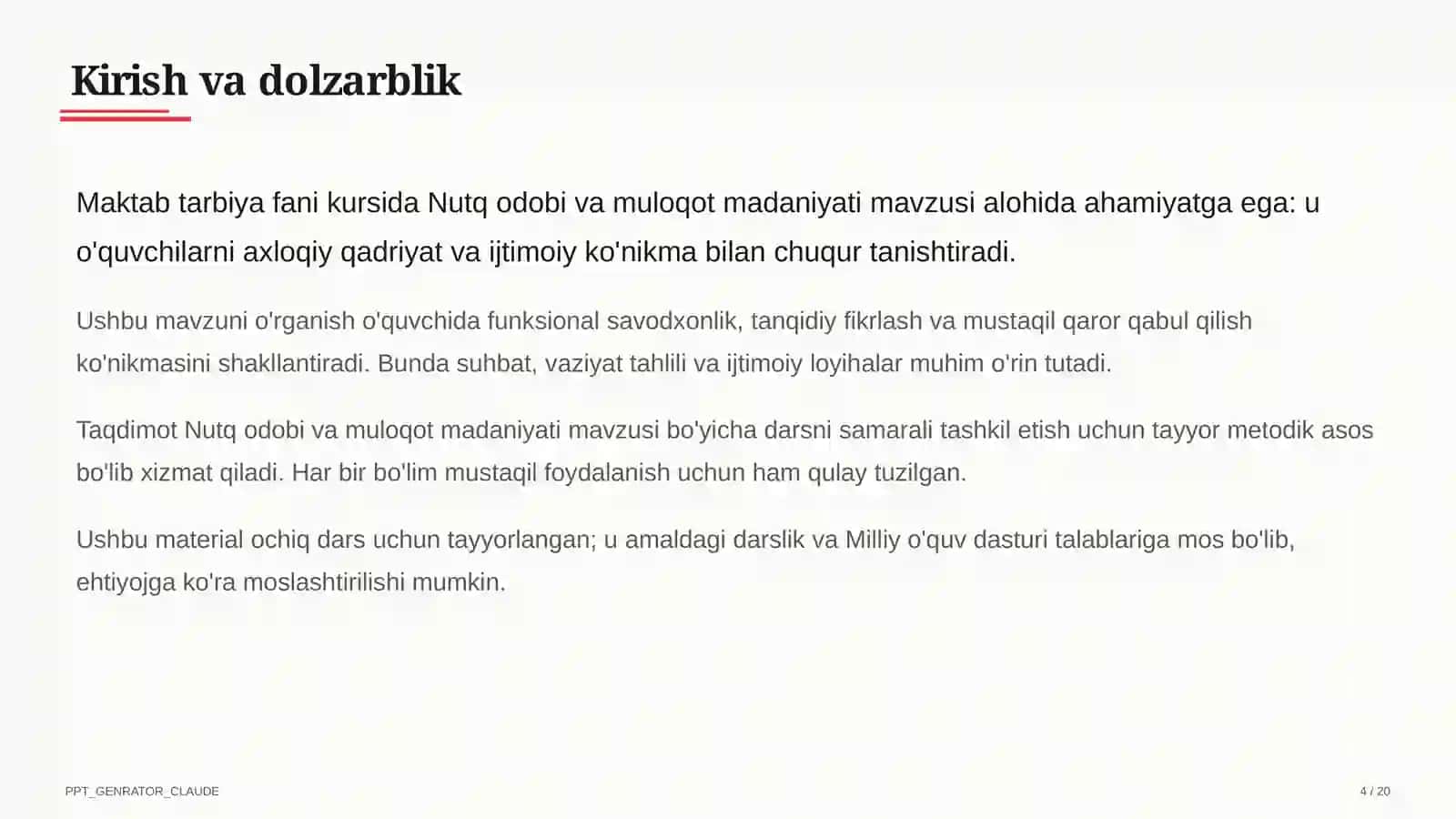 Nutq odobi va muloqot madaniyati (8-sinf) 4
