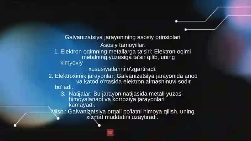 Galvanizatsiya va eletroforez uchun apparatlarning ishlash prinsipini oʻrganish 4