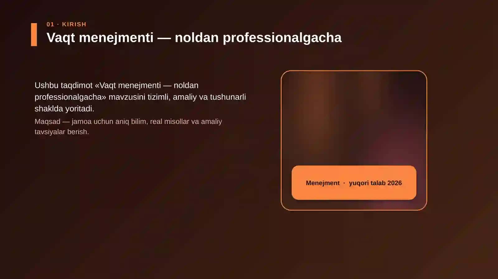 Vaqt menejmenti — noldan professionalgacha 4