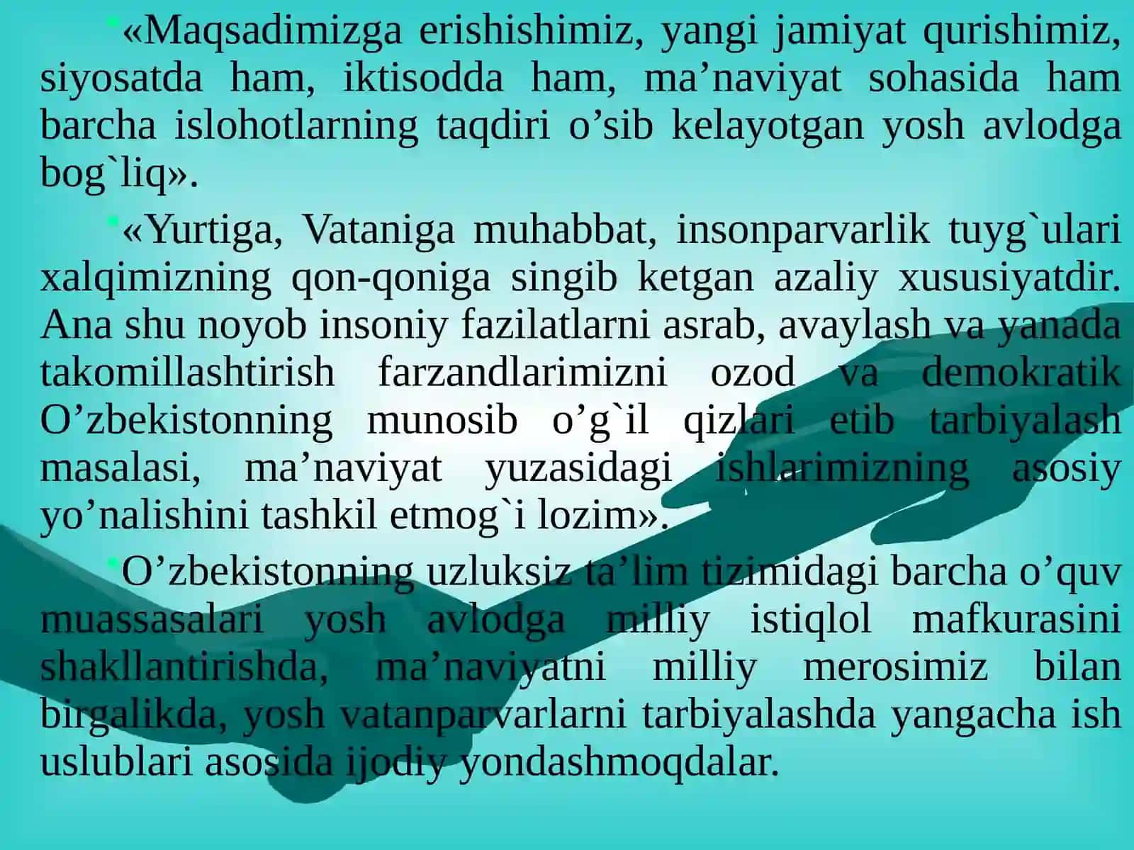 Tarbiyaviy ishlar metodikasi fanidan 4