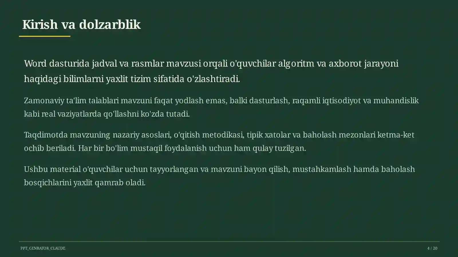 Informatika va axborot texnologiyalari (5-11) - o'quvchilar uchun 4