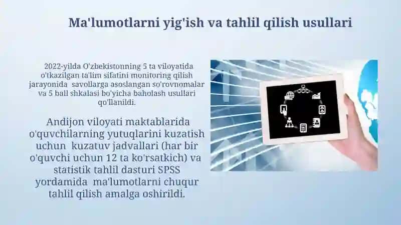 Ta'lim sifati monitoringni tashkil etish va o'tkazish jarayyonlari 4