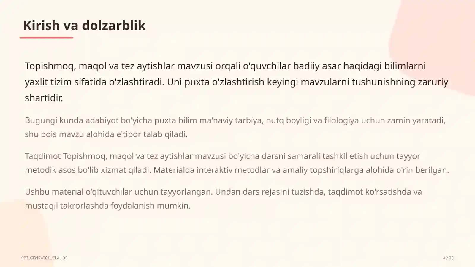 Topishmoq, maqol va tez aytishlar (5-sinf) 4