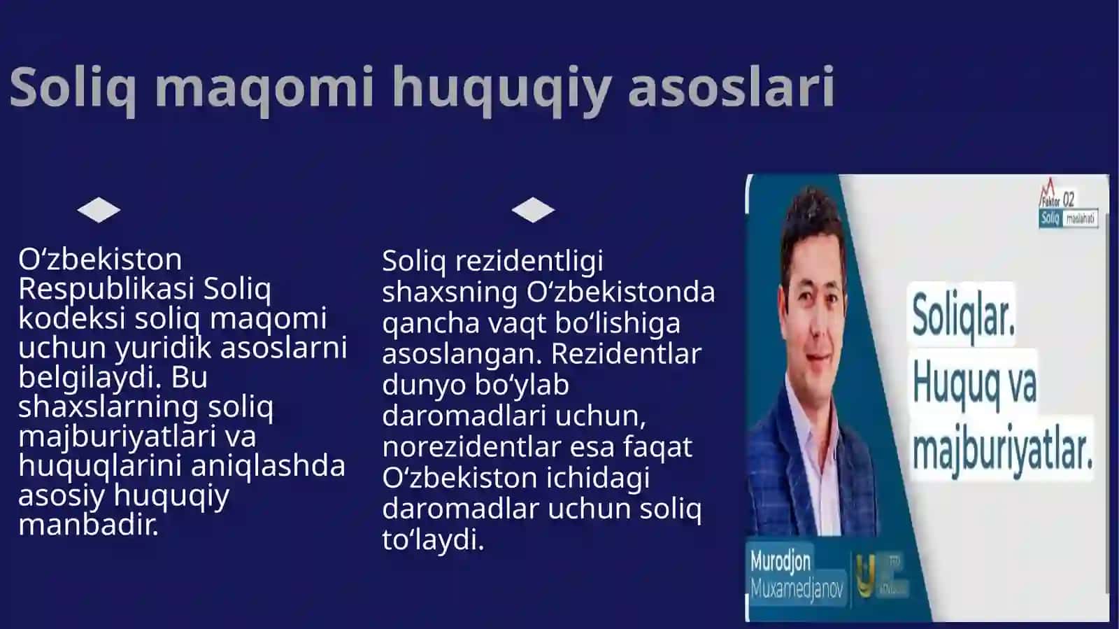 Tadbirkorlik faoliyatini amalga oshiruvchi jismoniy shaxslarning soliq maqomi huquqiy tahlili 4