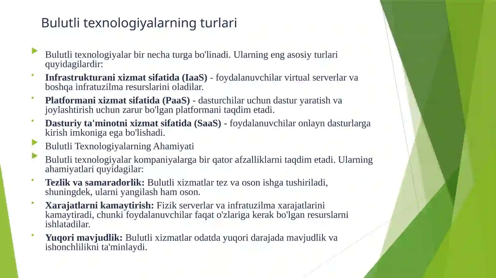Bulutli texnologiyalar va ularning xizmat turidan foydalanish. Google Drive va Google Disk bilanishlash 4