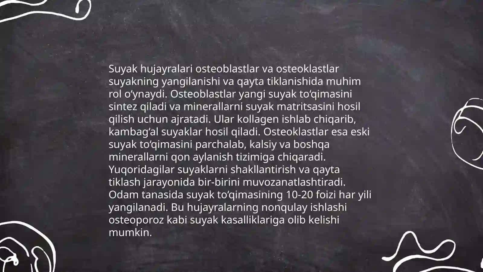 Organizmdagi suyaklarning tuzilishi. yos hxususiyatlari va xillari. Bolalarda qaddi-qomatning shakllanishi va kamchiliklari 4