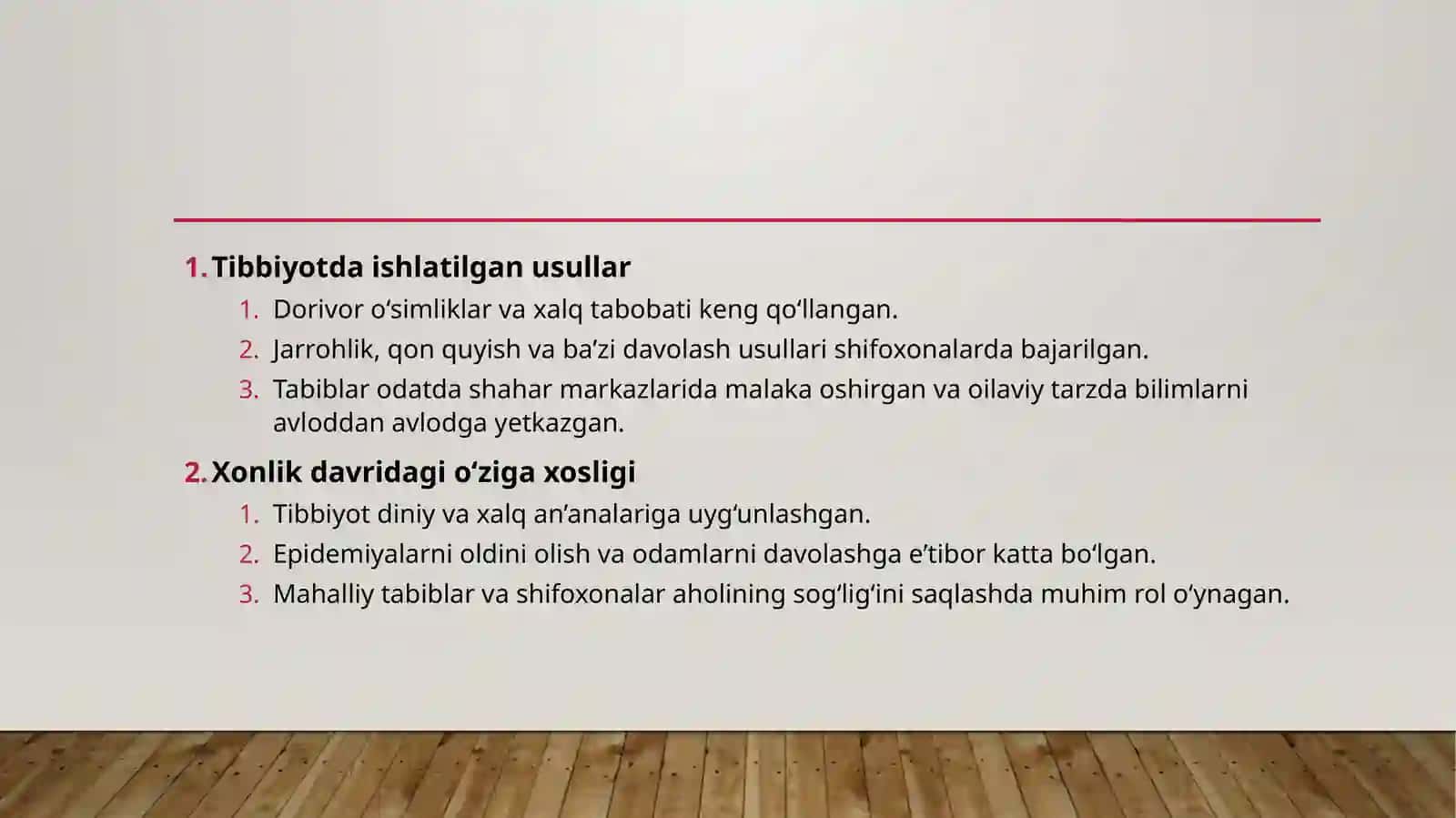 So'nggio'zbekxonliklari davri tibbiyoti va uning o'ziga xo tomonlari 4