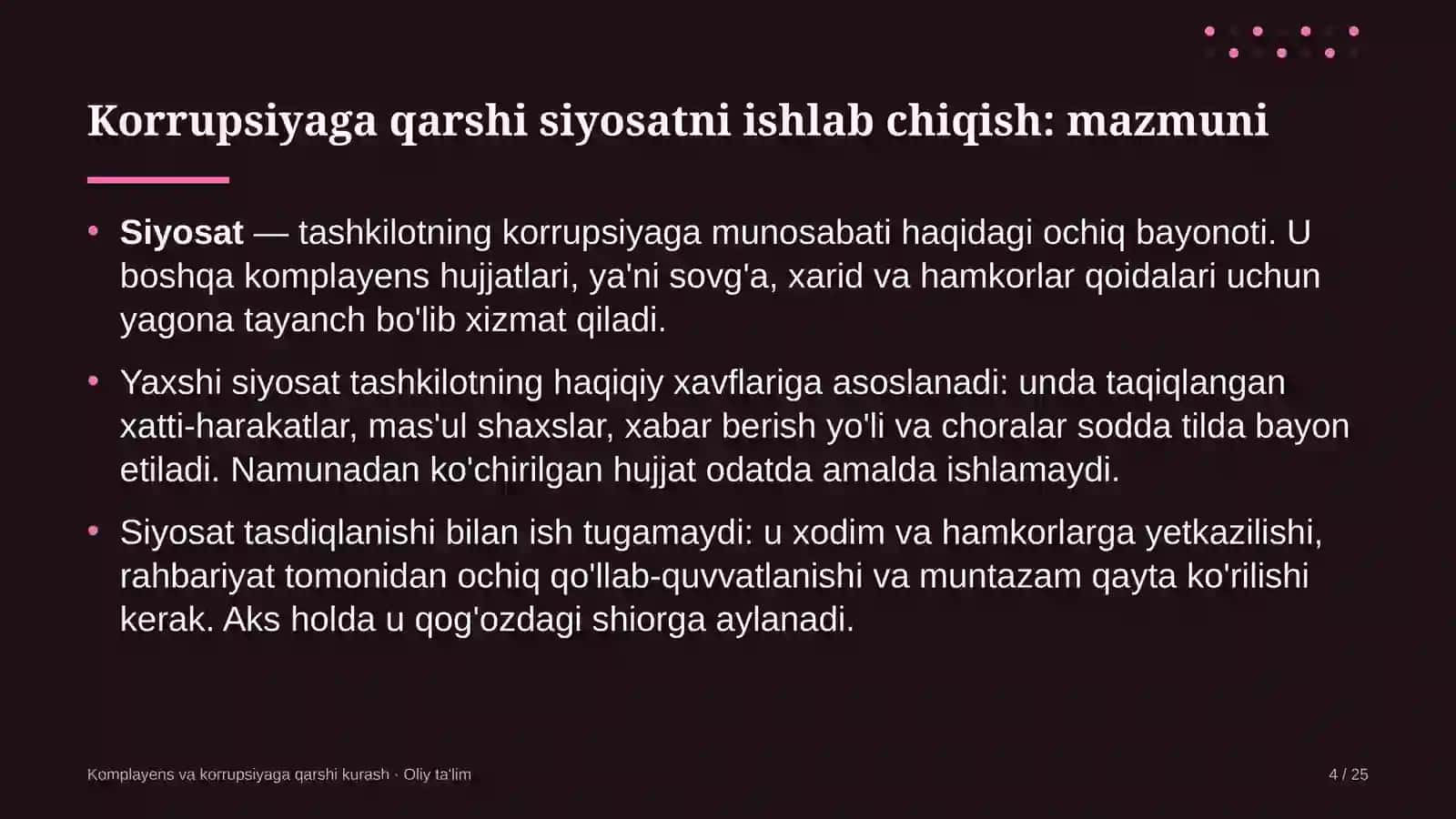 xususiy telekanallarda korrupsiyaga qarshi siyosatni ishlab chiqish 2302 4