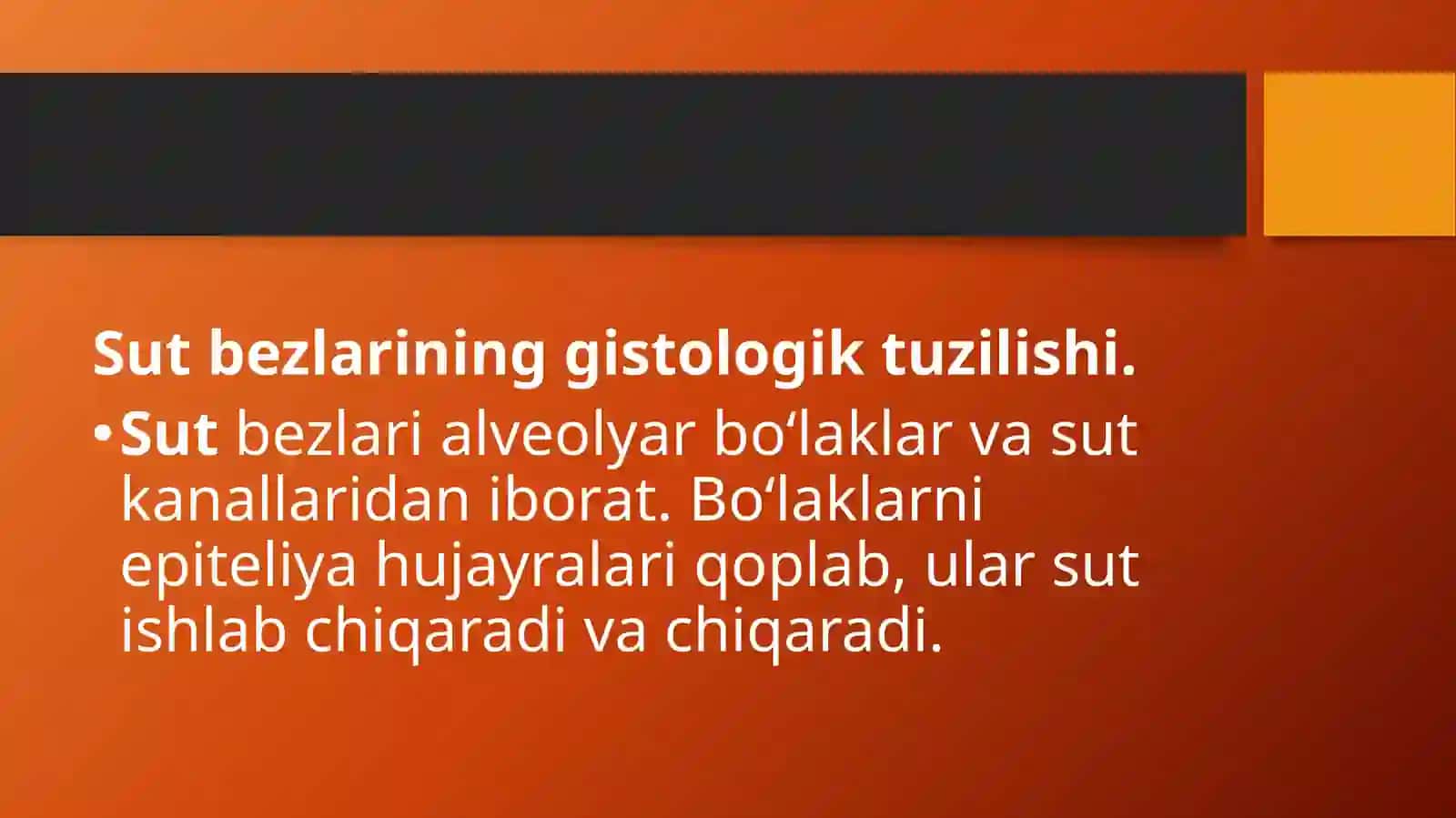 Sut bezlari faoliyatining boshqariluvi, sut bezlarini yoshga qarab oʻzgarishi. 4