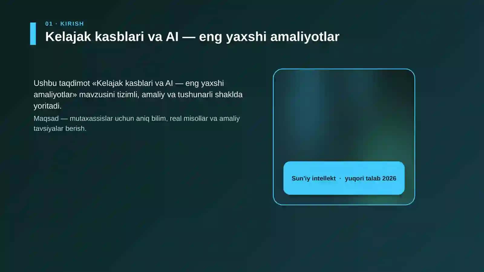 Kelajak kasblari va AI — eng yaxshi amaliyotlar 4