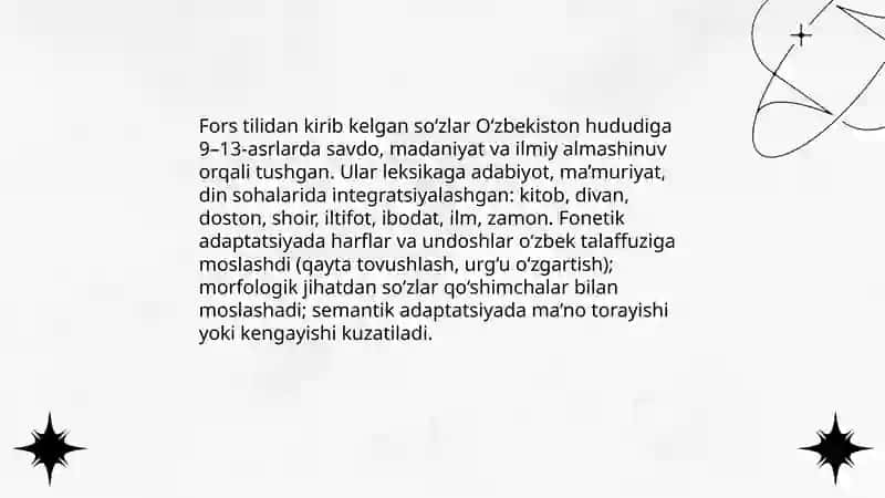 O’zbek tili leksikasining boyish manbalari 4