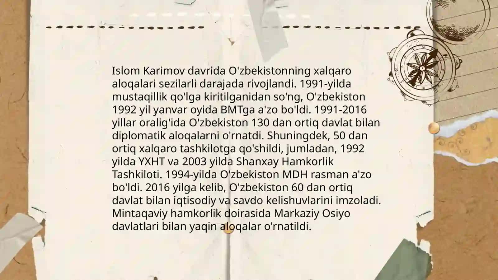 Islom Karimov davrida Oʻzbekistonda tashqi siyosat 4