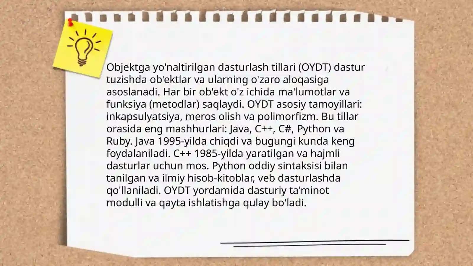 Zamonaviy dasturlash tillari. Dasturlash muhitlari. Abdullayev Jahongir 4