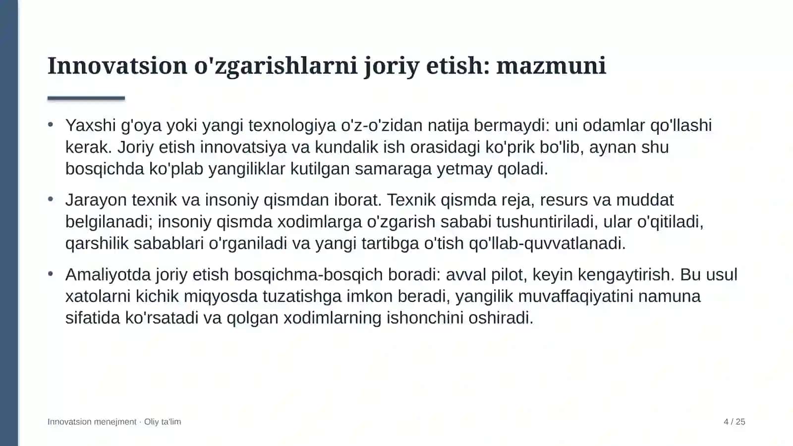 elektr montaj ishlarida innovatsion o'zgarishlarni joriy etish 9086 4