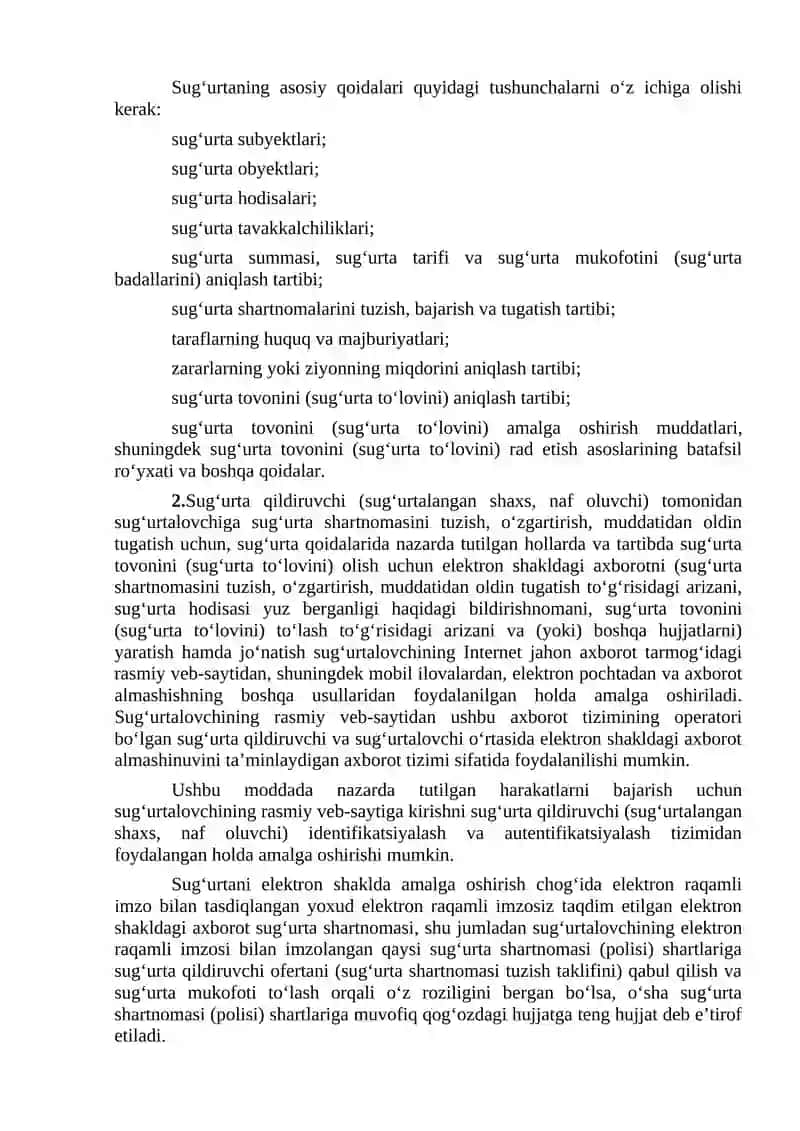 Sug‘urta Subʼektlarining Huquq va Majburiyatları 4