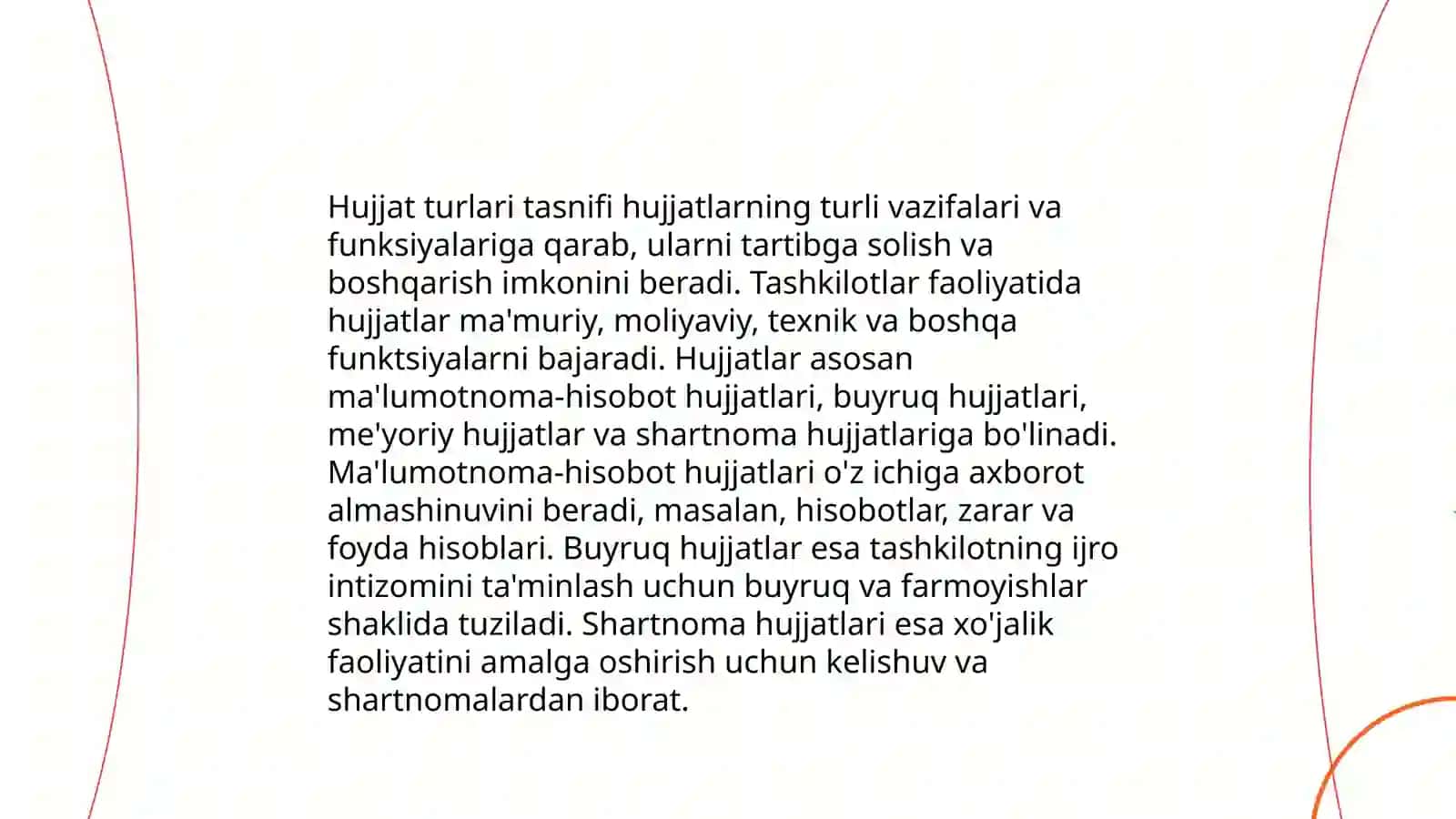 Hujjat turlari va ish yuritish asoslari 4