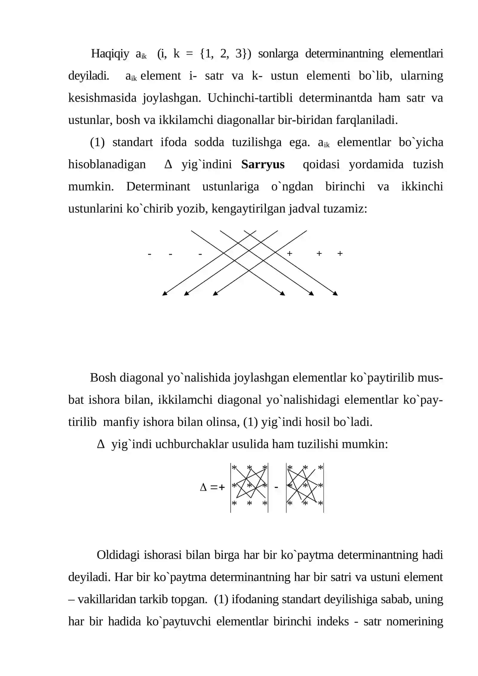 Determinantlar va ularning xossalari 4