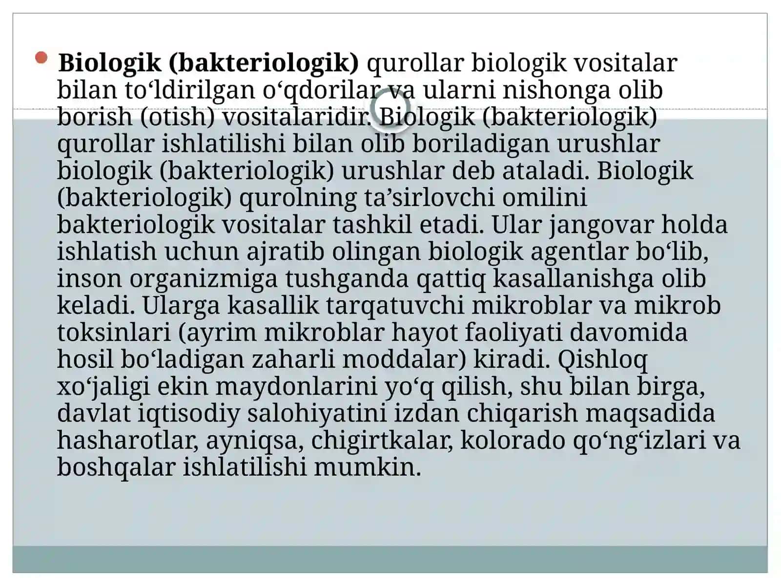 Ommaviy Qirg'in Qurollari Tasnifi 4