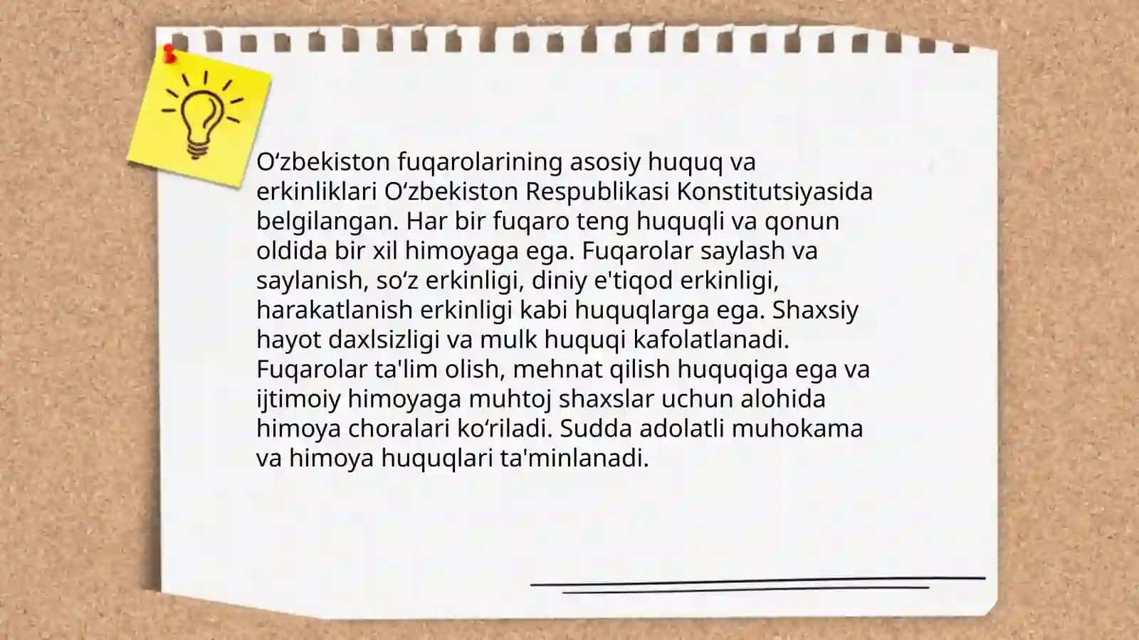 Ózbekiston Respublikasi fuqarolarining konstitutsiyaviy huqur va erkinliklari tushunchasi 4