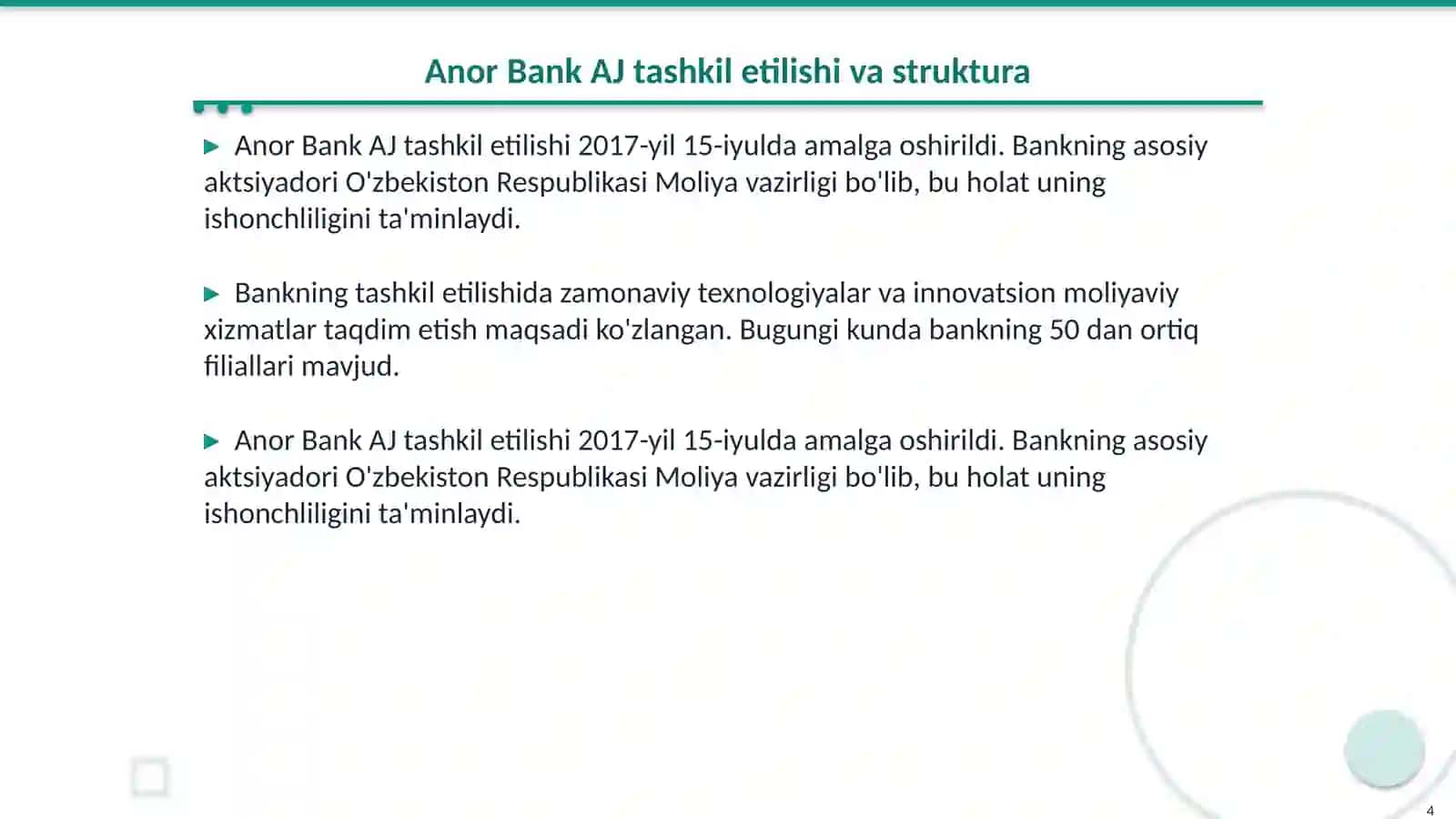 Anor Bank AJ 4