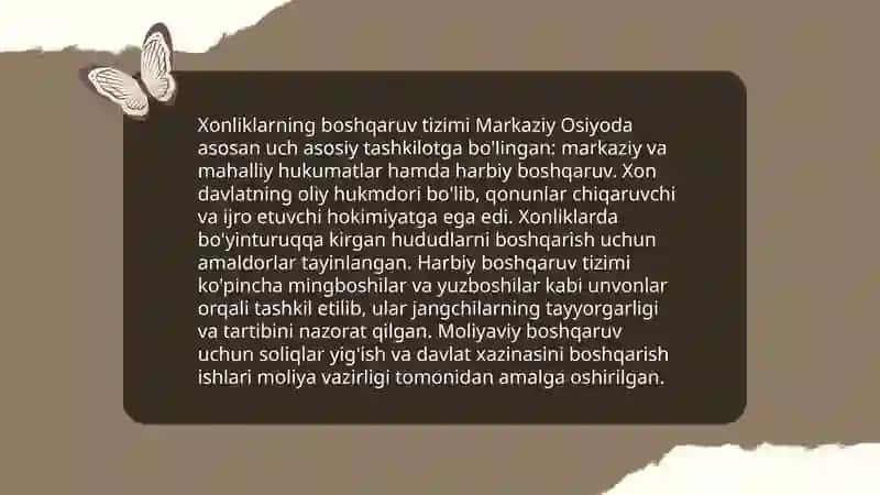 Oʻrta Osiyo xonliklari davlati va huquqi 4