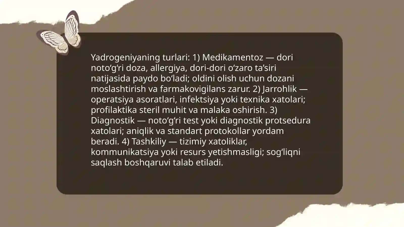 Tibbiyotda yadrogeniya tushunchasi bemorlar bn muloqot 4