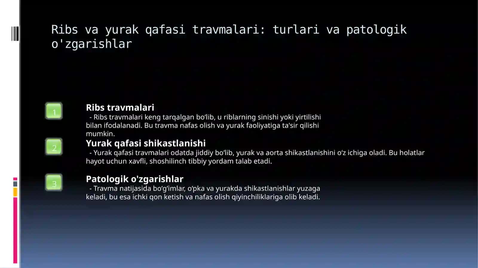 Ko’krak qafasi travmalari 4