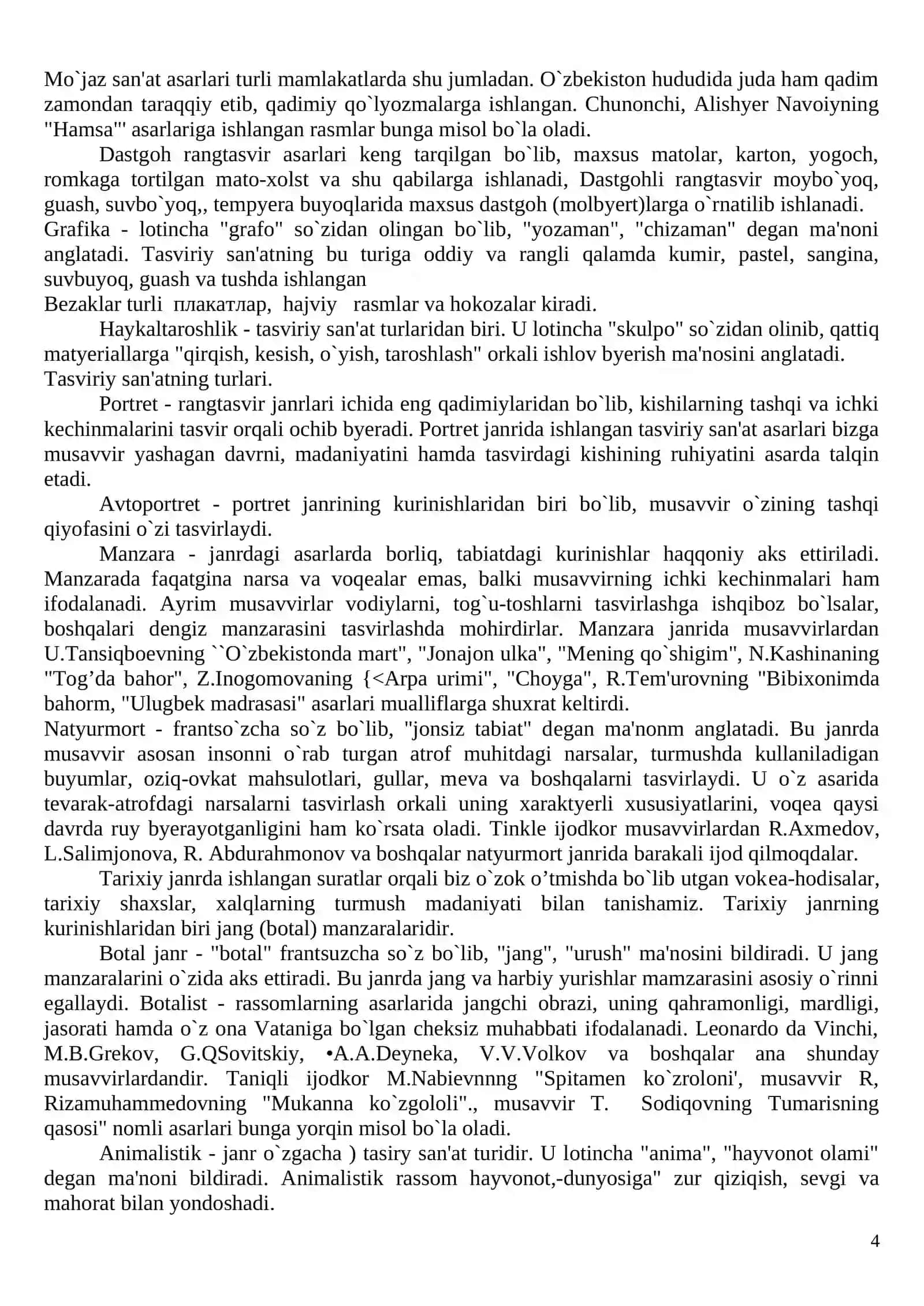 Tasviriy San'at va Muxandislik Grafikasi 4
