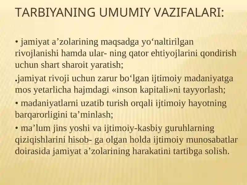 Tarbiyaning maqsad va vazifalari 4