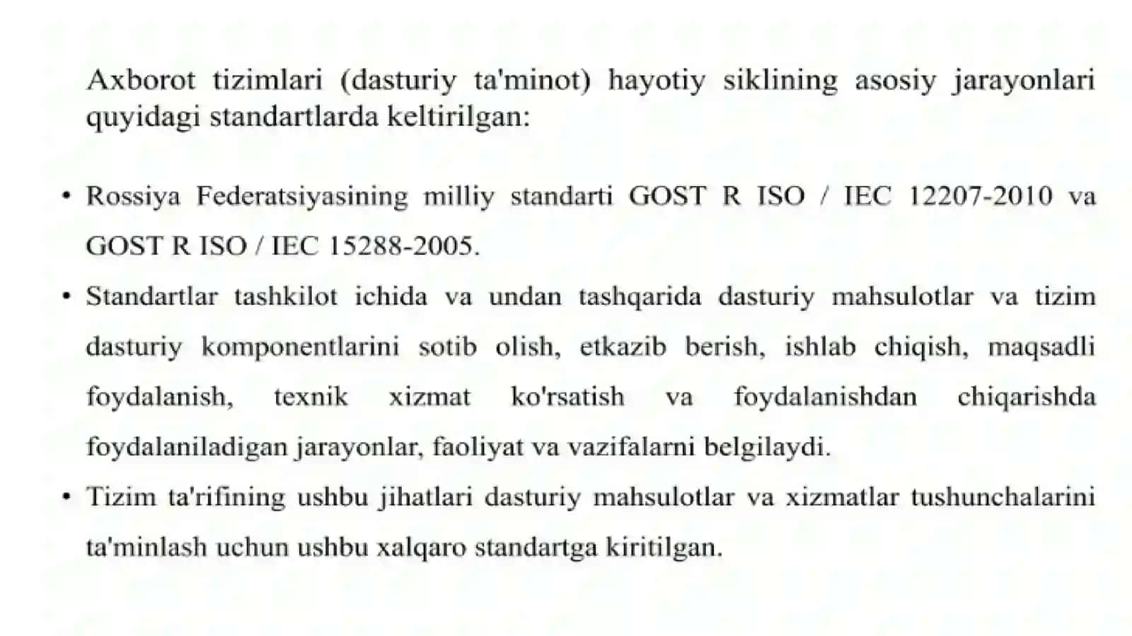 Dasturiy ta’limot hayotiysiklining asosiy jarayonlari 4