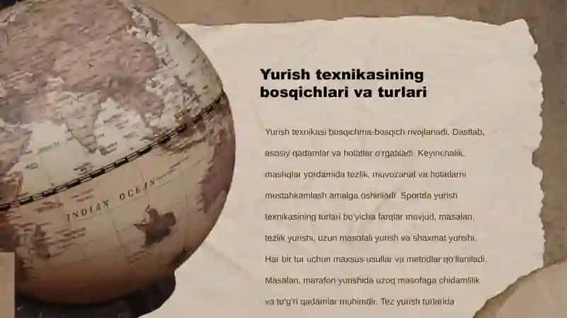 SPORTCHA YURISH TEXNIKASINI ORGATISH METODIKASI 4