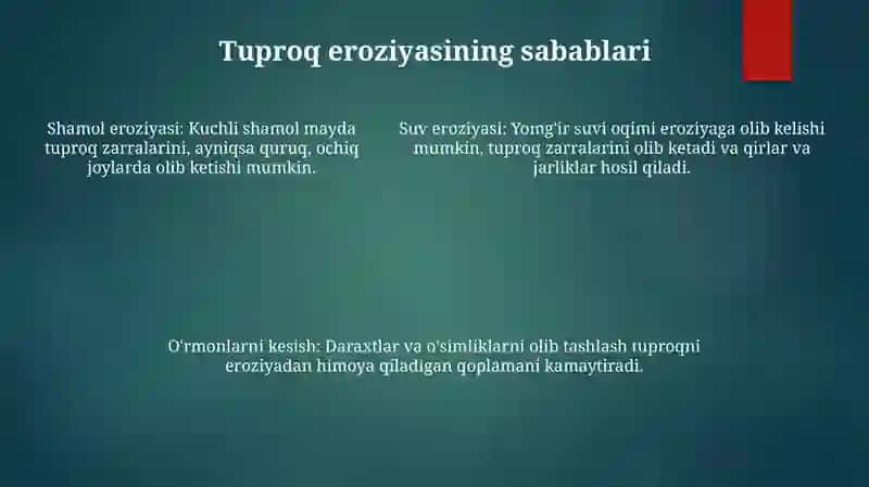 Oqoltin Tumani Tuproqlari Meliorativ Holati 4