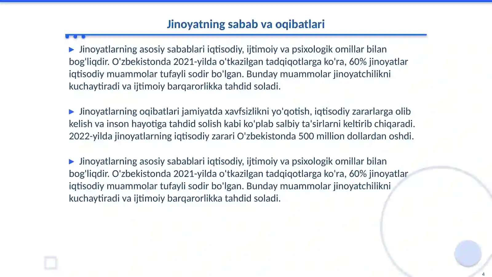 Jinoyat tushunchasi va turlari 4