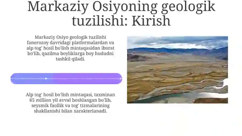Oʻrta Osiyoning geologik va tektonik tuzilishi 4