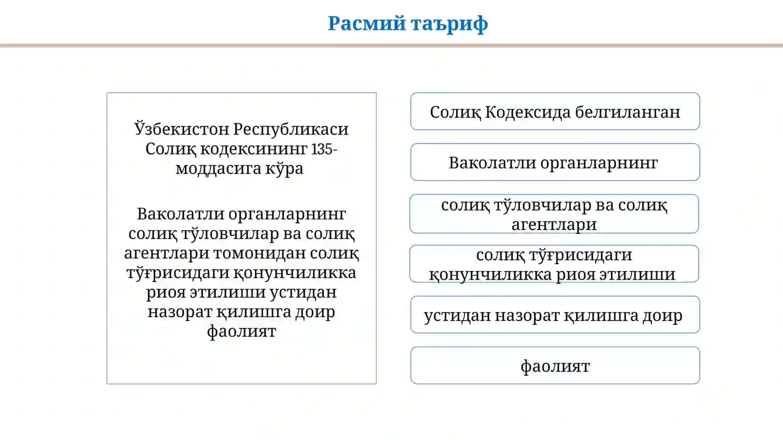 Солиқ назоратини ташкил этиш ва ўтказиш тартиби 4
