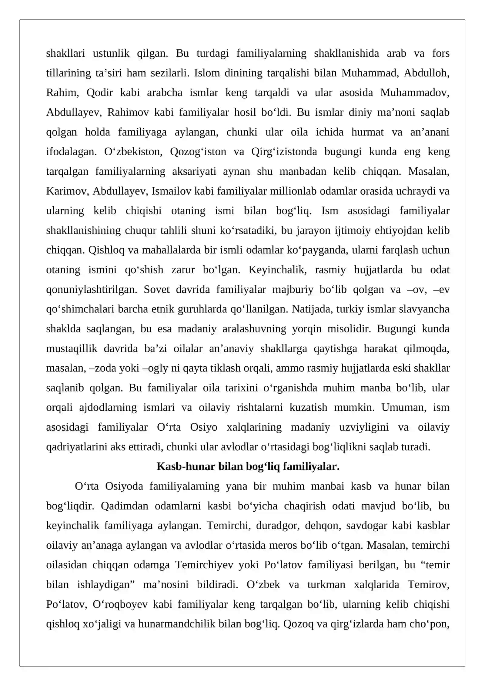 O‘rta Osiyodagi eng mashhur familiyalar 4
