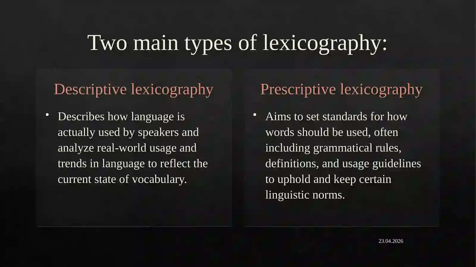 Lexicography. Dictionaries’ types 4