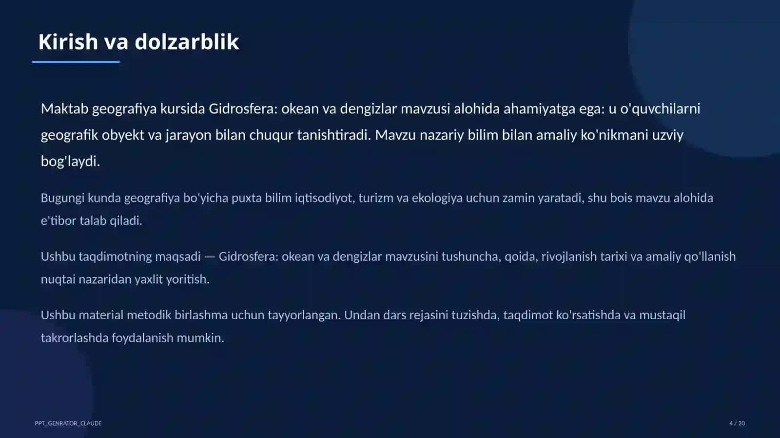 Gidrosfera: okean va dengizlar (6-sinf) 4