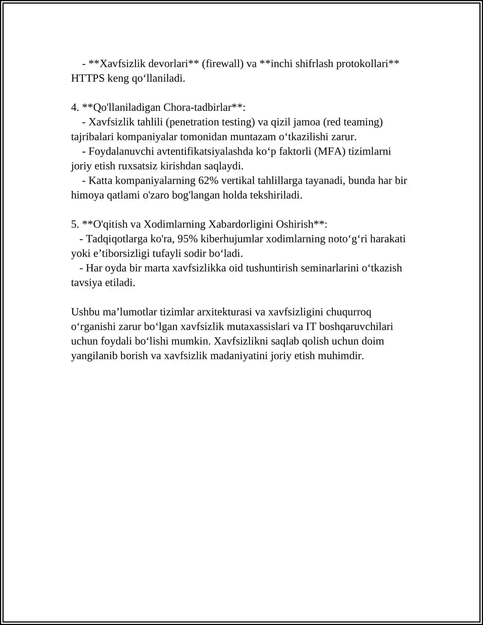 Tizimlar arxitekturasi va xavfsizligi 4