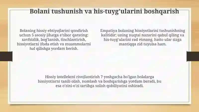 Jazosiz ota-onalik: Asosiy tamoyillar va afzalliklari 4