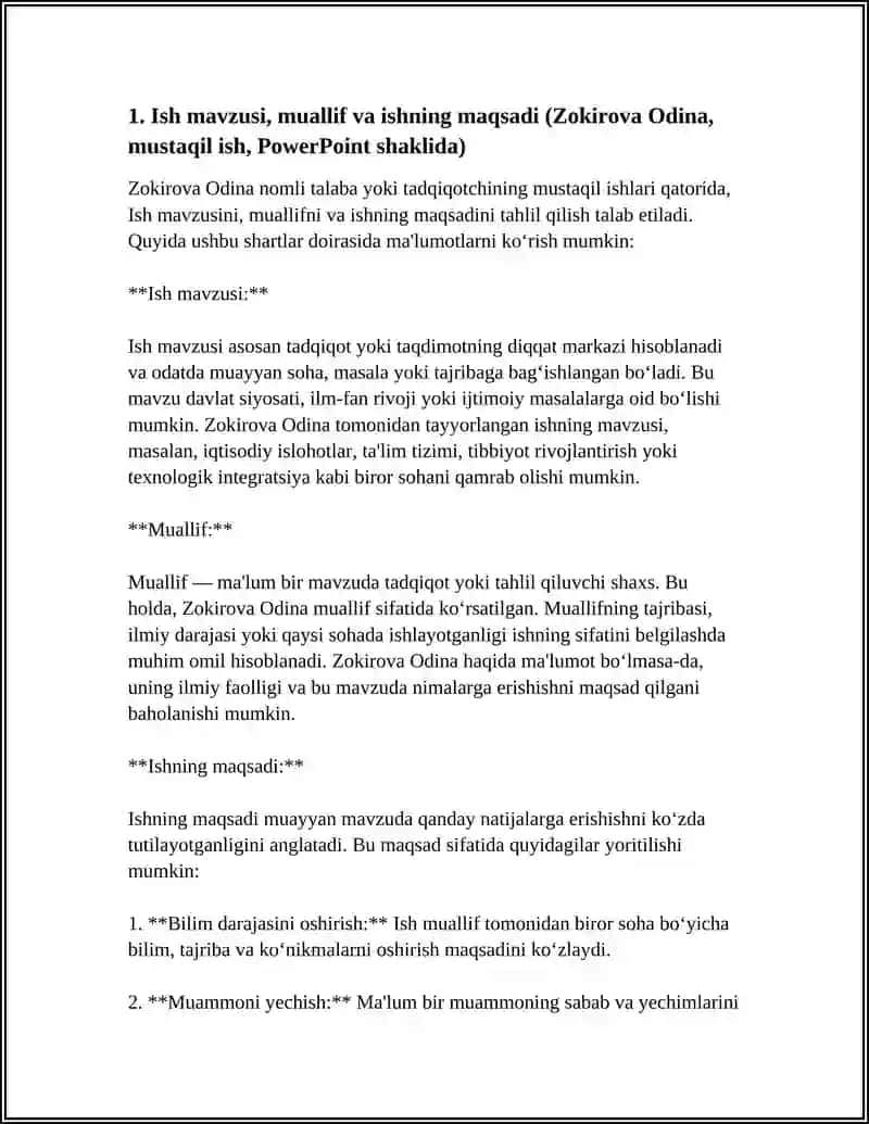 BELGILANGAN JOY UCHUN SHAMOLLAR GULINI TUZISH VA UNDAN MAZKUR VAZIYATDA FOYDALANISH MAVZUSIDA MUSTAQIL ISH POWER POINT SHAKLIDA 4