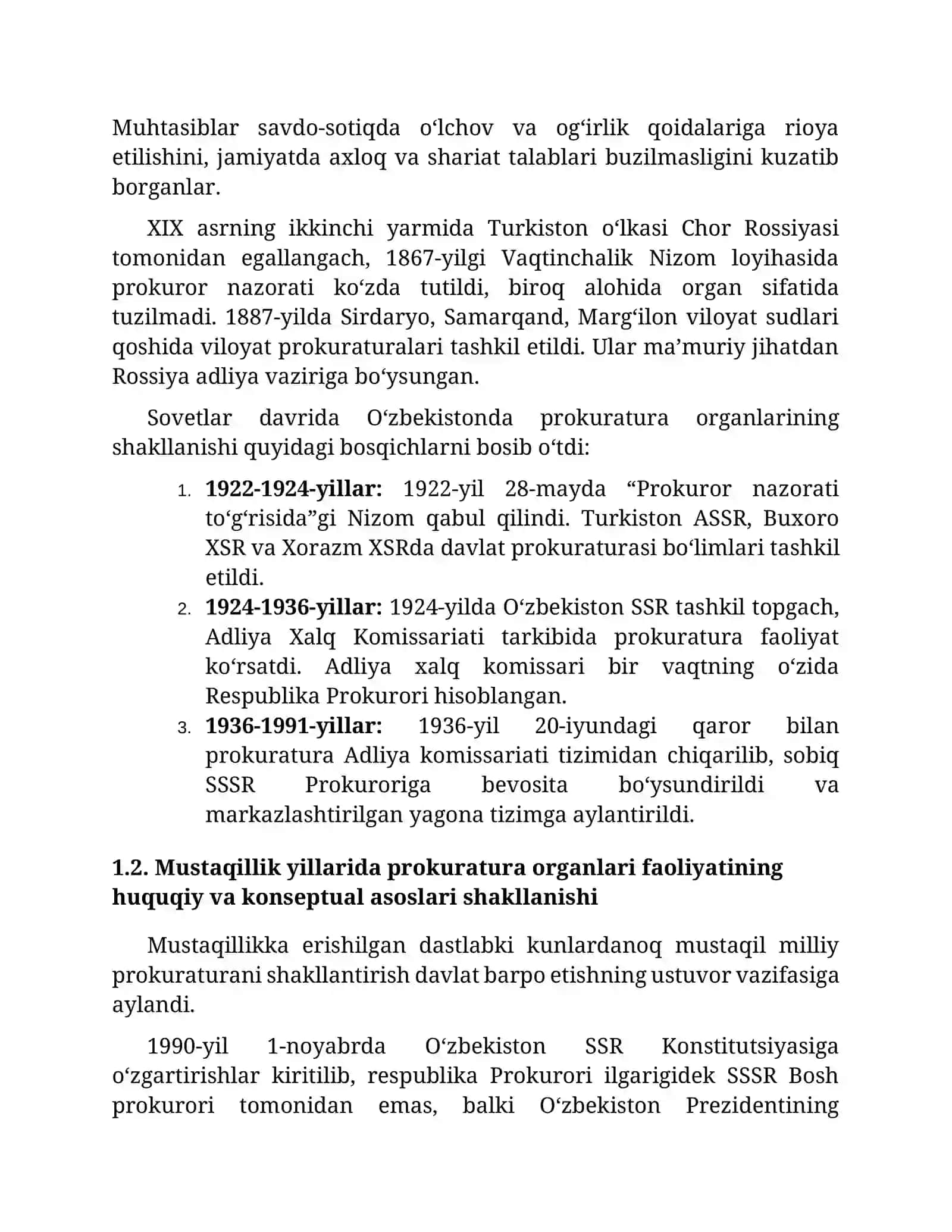 Oʻzbekiston Respublikasida Prokuror Nazorating Huquqiy va Tashkiliy Asoslari 4