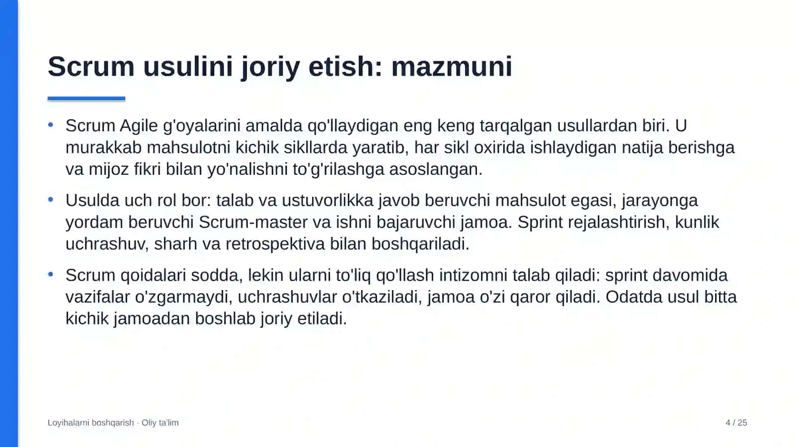 suzish havzalarida scrum usulini joriy etish 2665 4