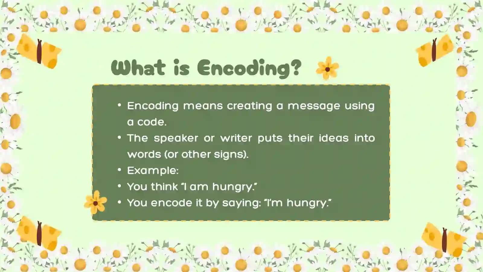 Code, encode, decode in stylistic 4