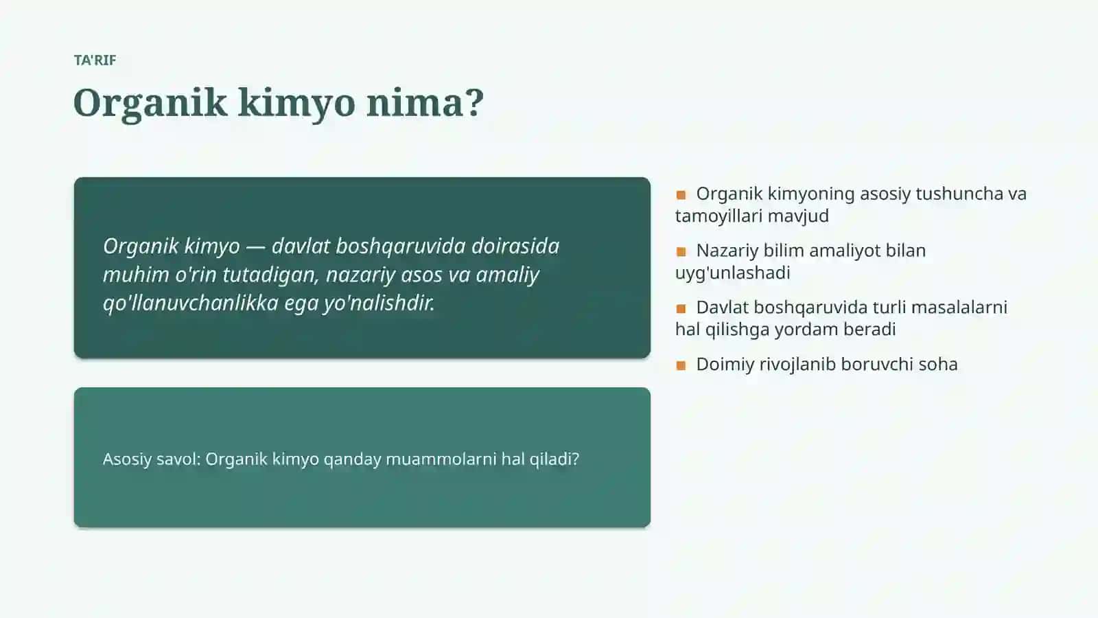 Organik kimyo 4