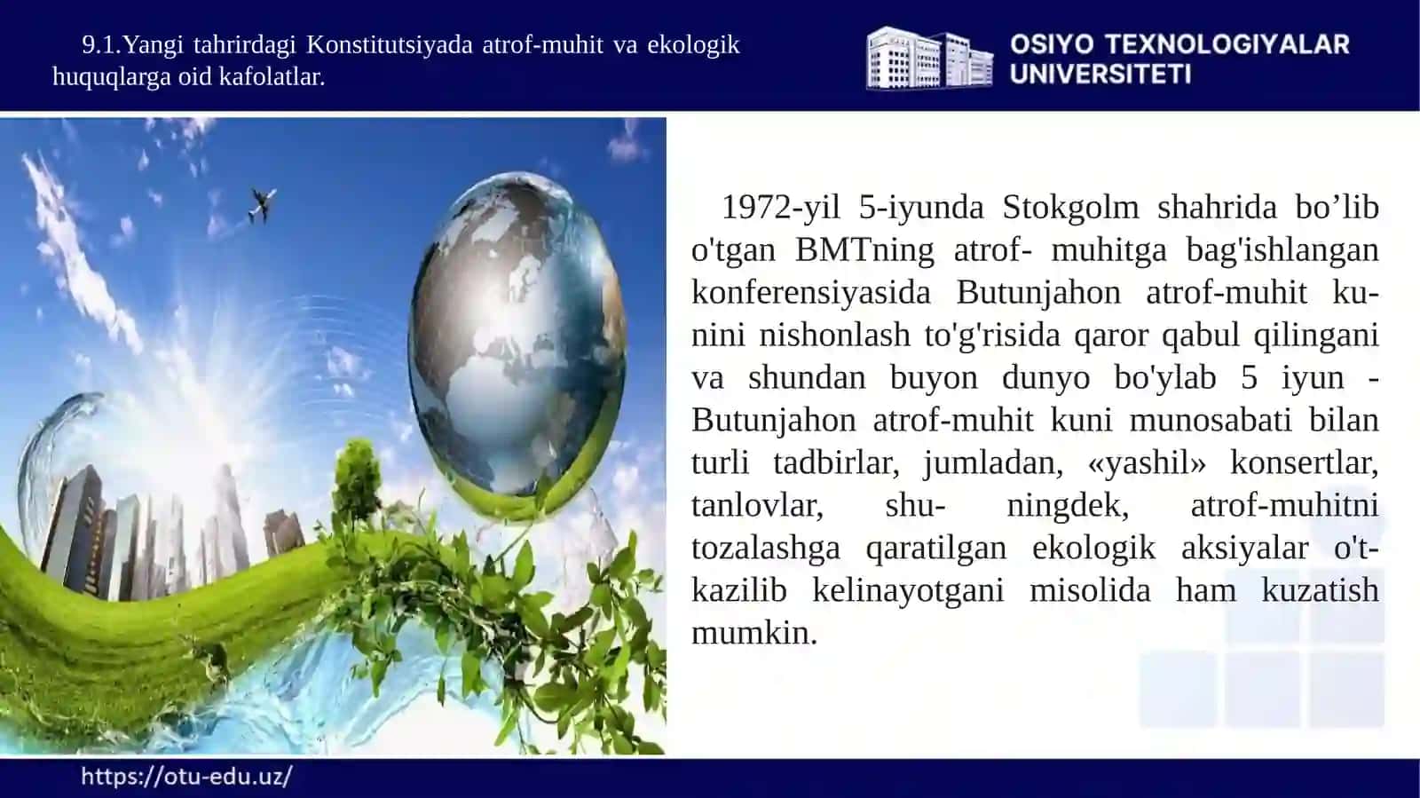 Yangitahrirdagi Konstitutsiyada atrof-muhit va ekologik huquqlarga oid kafolatlar 4