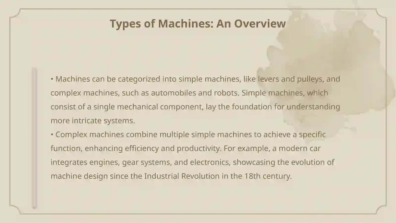 Machines, cycles and processes 4