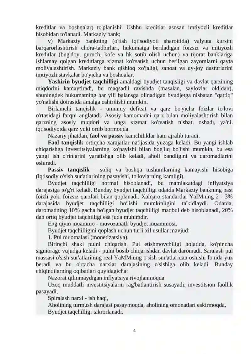 Davlat qarzi va byudjet taqchilligi 4